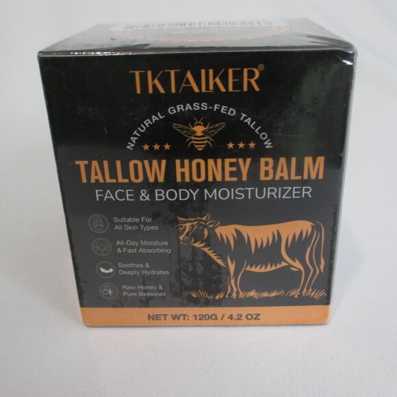Beef Tallow Honey Balm Moisturizer Hydrating with Raw Honey & Beeswax BRAND NEW - Picture 2 of 8